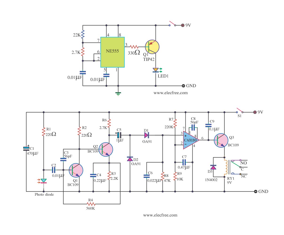 Infrared Intruder Alarm circuit