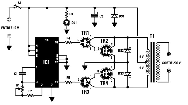 Inverter circuit diagram circuit