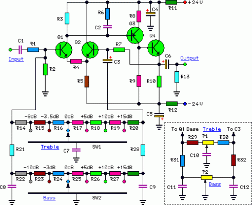 how to build moduler preamplifier – Circuit Schematic