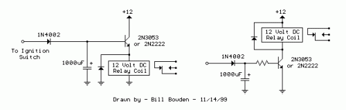 Power-Off Time Delay Relay circuit