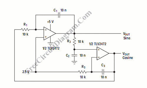 Quadrature Oscillator – Circuit Schematic