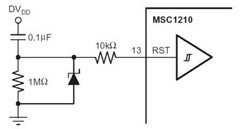 The MSC1210 Typical External Reset Circuit Schematic circuit