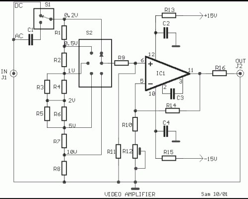 Video amplifier 1 – Circuit Schematic