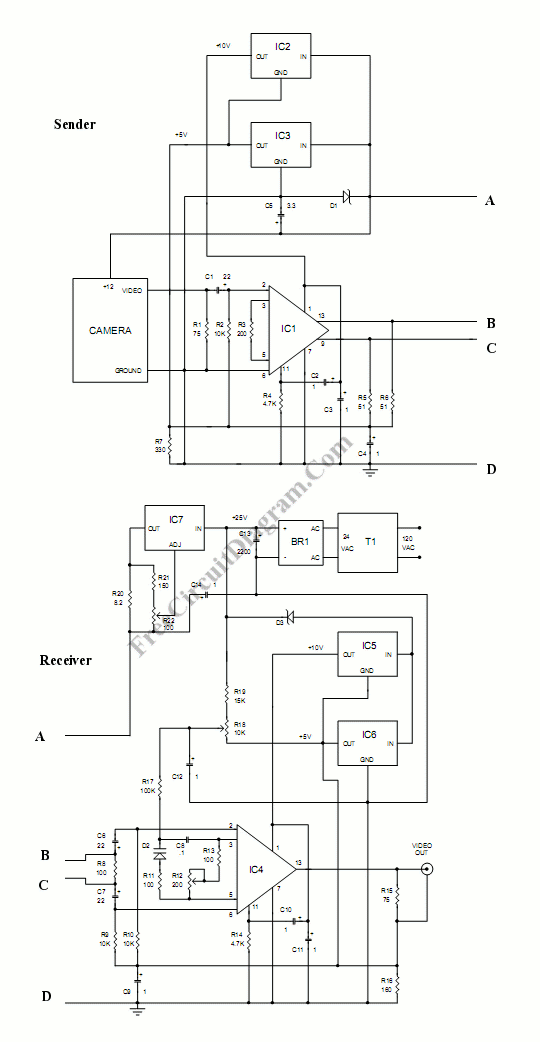 Video Wire: Enable Video Transmission Via Long Cables – Circuit Schematic
