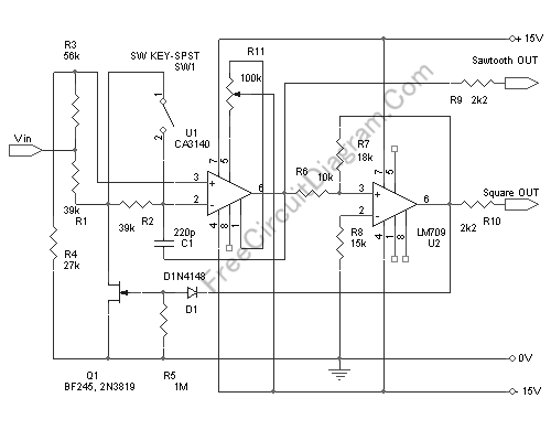 High Precision Voltage-Controlled Oscillator VCO circuit