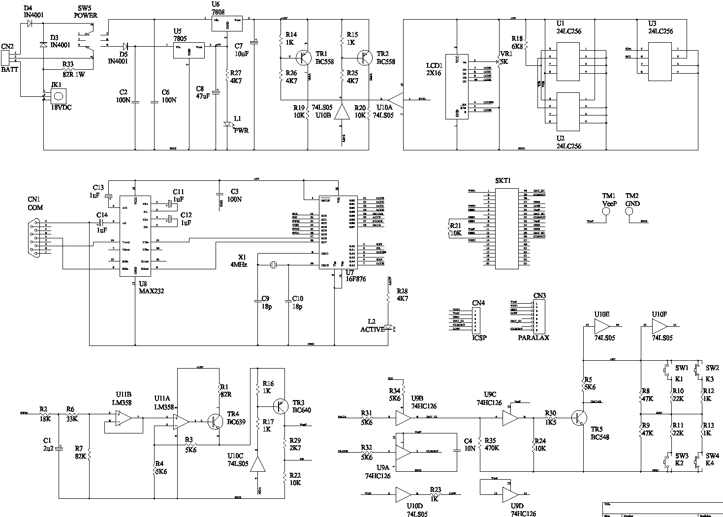 Pocket Programmer – Circuit Schematic