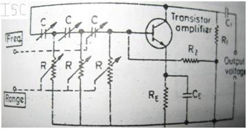 Phase shift and Wiens bridge oscillator circuit