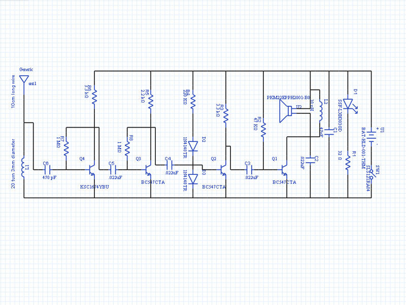 FM Bug Detector Kit circuit