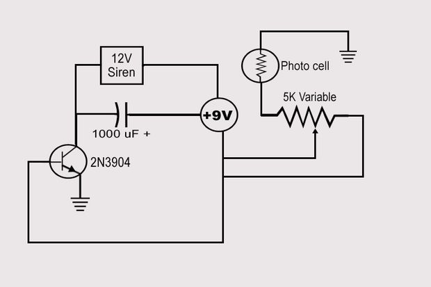 protect your home laserbeams – Circuit Schematic