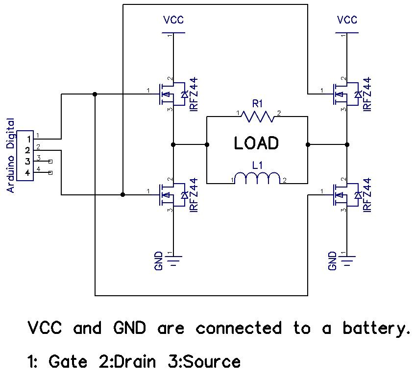 H-Bridge on a Breadboard circuit