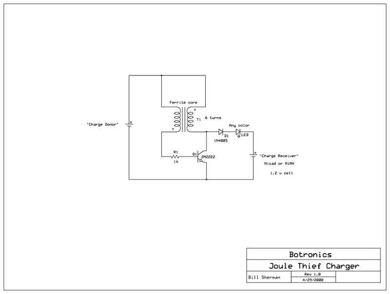 Joule Thief Charger circuit