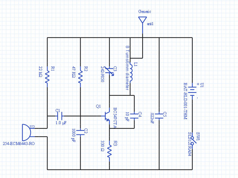 FM Listening Bug circuit