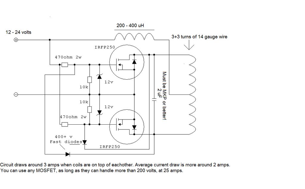 Wireless Power Charger Schematic circuit