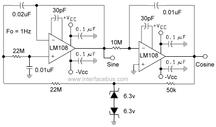 Cosine wave Oscillator circuit