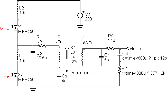 LCC configuration for Tesla Coil impedance circuit