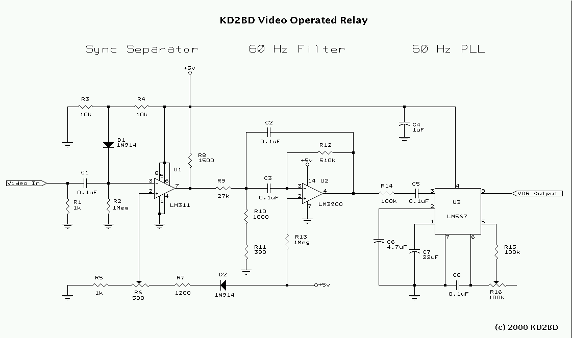 Video Operated Relay circuit