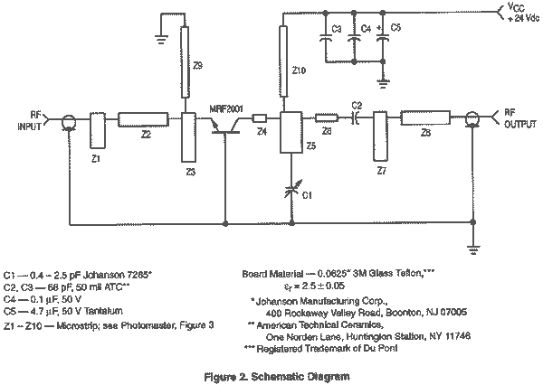 1 Watt 23 GHz RF Amplifier Using a MRF2001 circuit