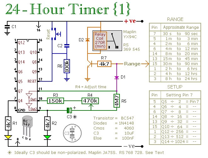 24 Hour Timer circuit
