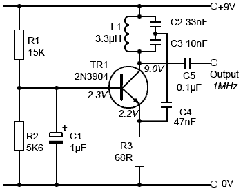Colpitts Oscillator Practical Project circuit