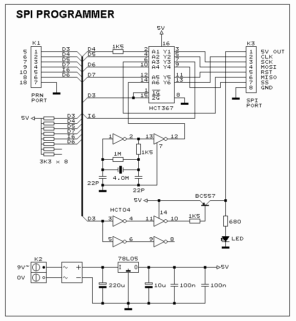 SPI-Flash Programmer 37 circuit