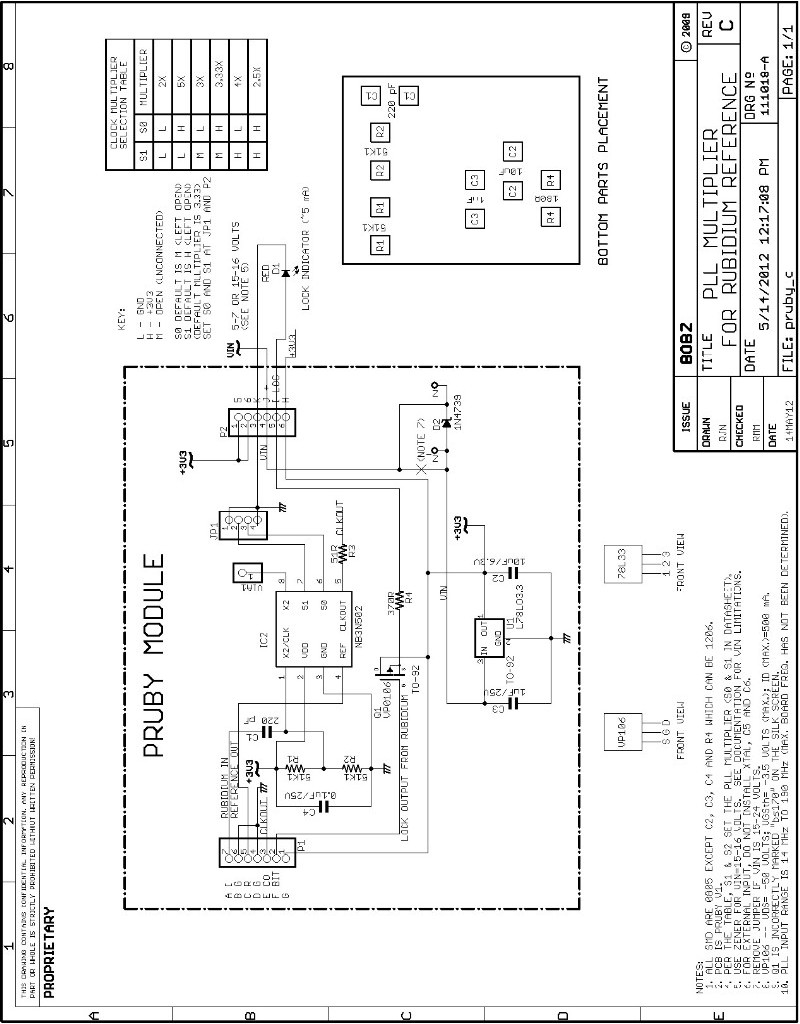 PRUBY Documentation circuit