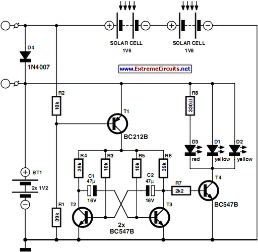 High-intensity LED Warning Flasher circuit