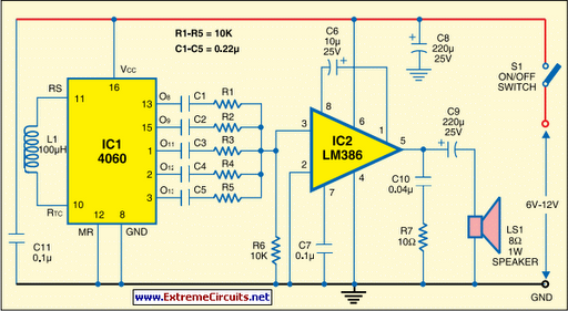Multitone Siren circuit