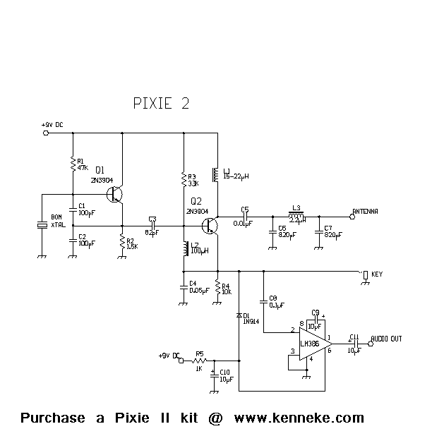 Oscillator without a crystal – Circuit Schematic
