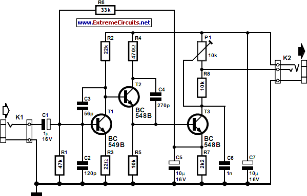 Preamplifier For Soundcard circuit