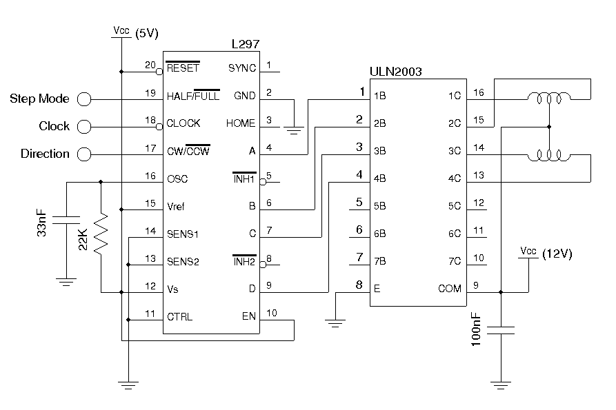 A Unipolar Stepper Motor Driver circuit