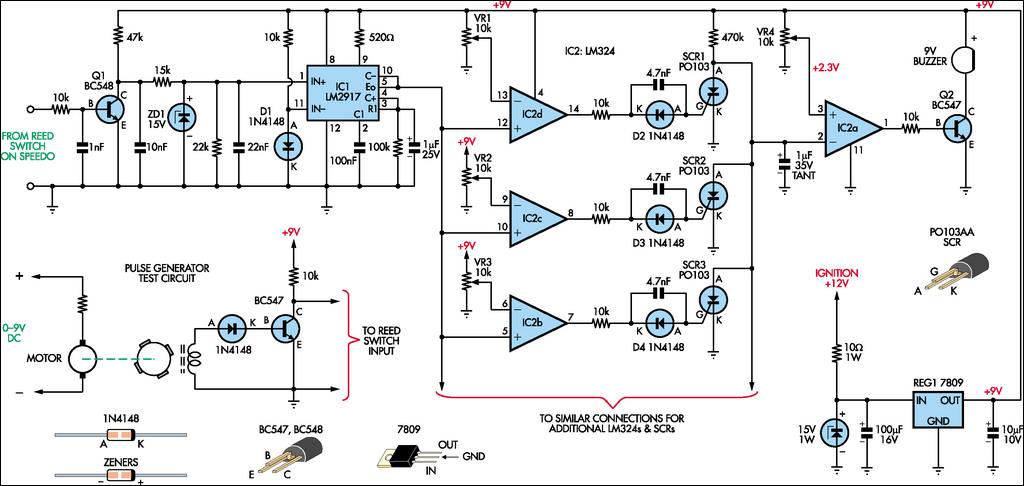 Speed Alarm For Cars circuit