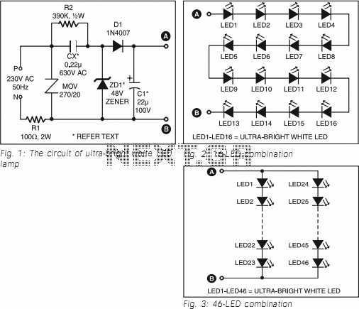 Ultra Bright LED Lamp circuit