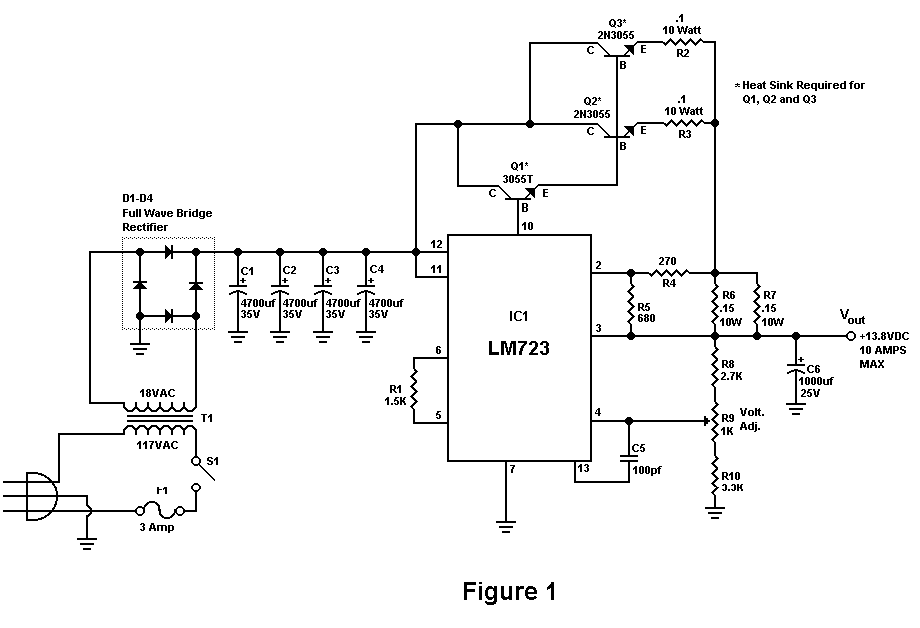 Build A 10 Amp 138 Volt Power Supply circuit