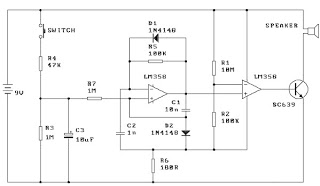siren alarm circuit diagram usng lm358 – Circuit Schematic