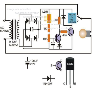 Light Activated Day Night Switch Circuit