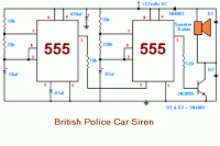 Latest British Police Car Siren circuit – Circuit Schematic