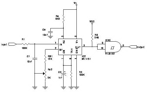 Voltage to frequency converter – Circuit Schematic