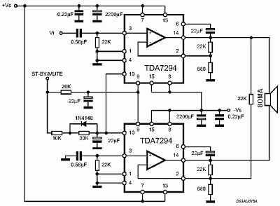 120 Watt Audio Power Amplifier Circuit