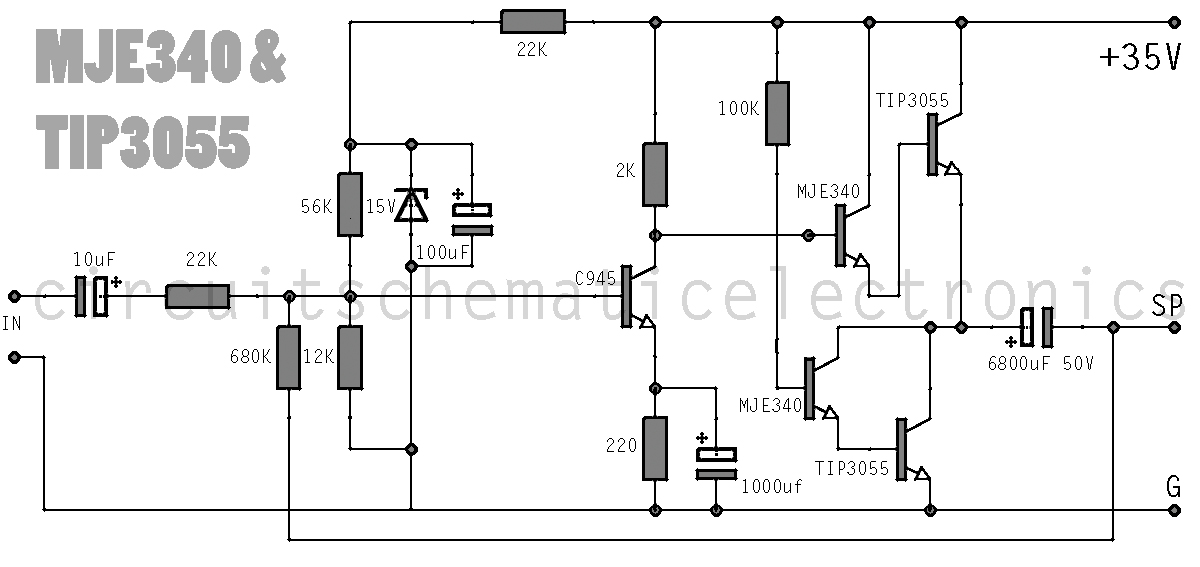 simple-amplifier-with-c945mje340-andhtml circuit