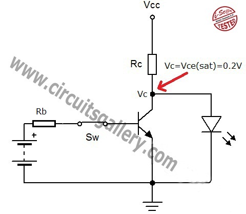 Transistor act as a switch circuit