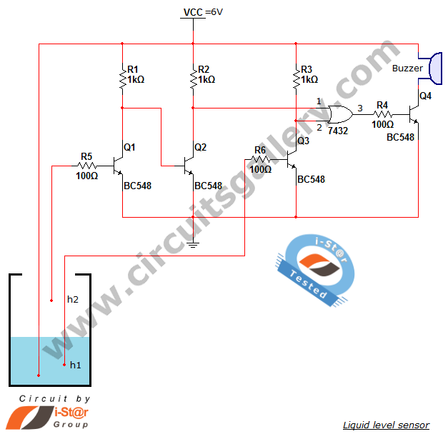 Water level sensor circuit projects for school students circuit