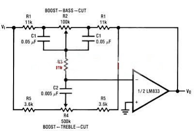 tone control circuit designed – Circuit Schematic