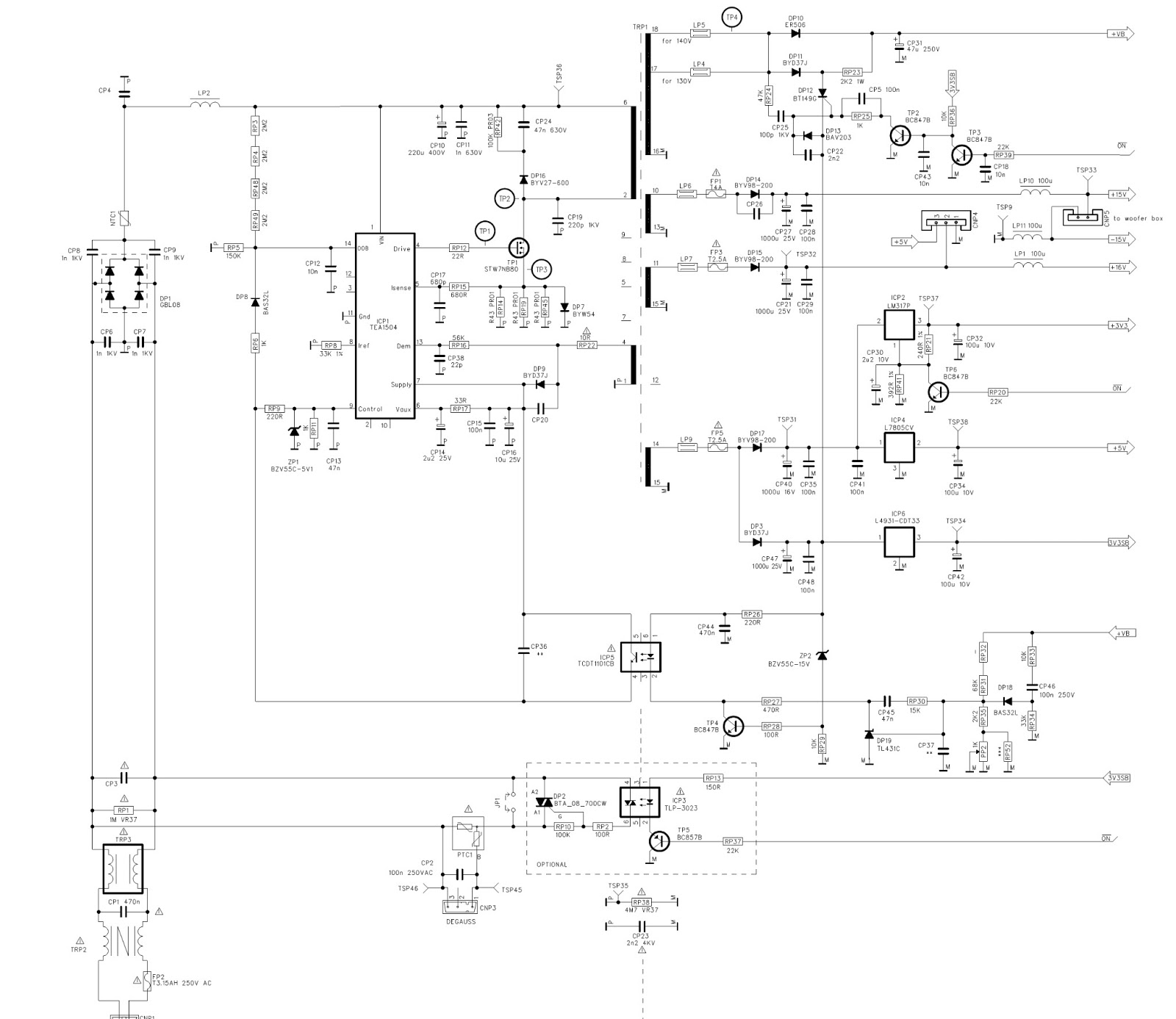 SMPS POWER SUPPLY SCHEMATIC DIAGRAM – Circuit Schematic