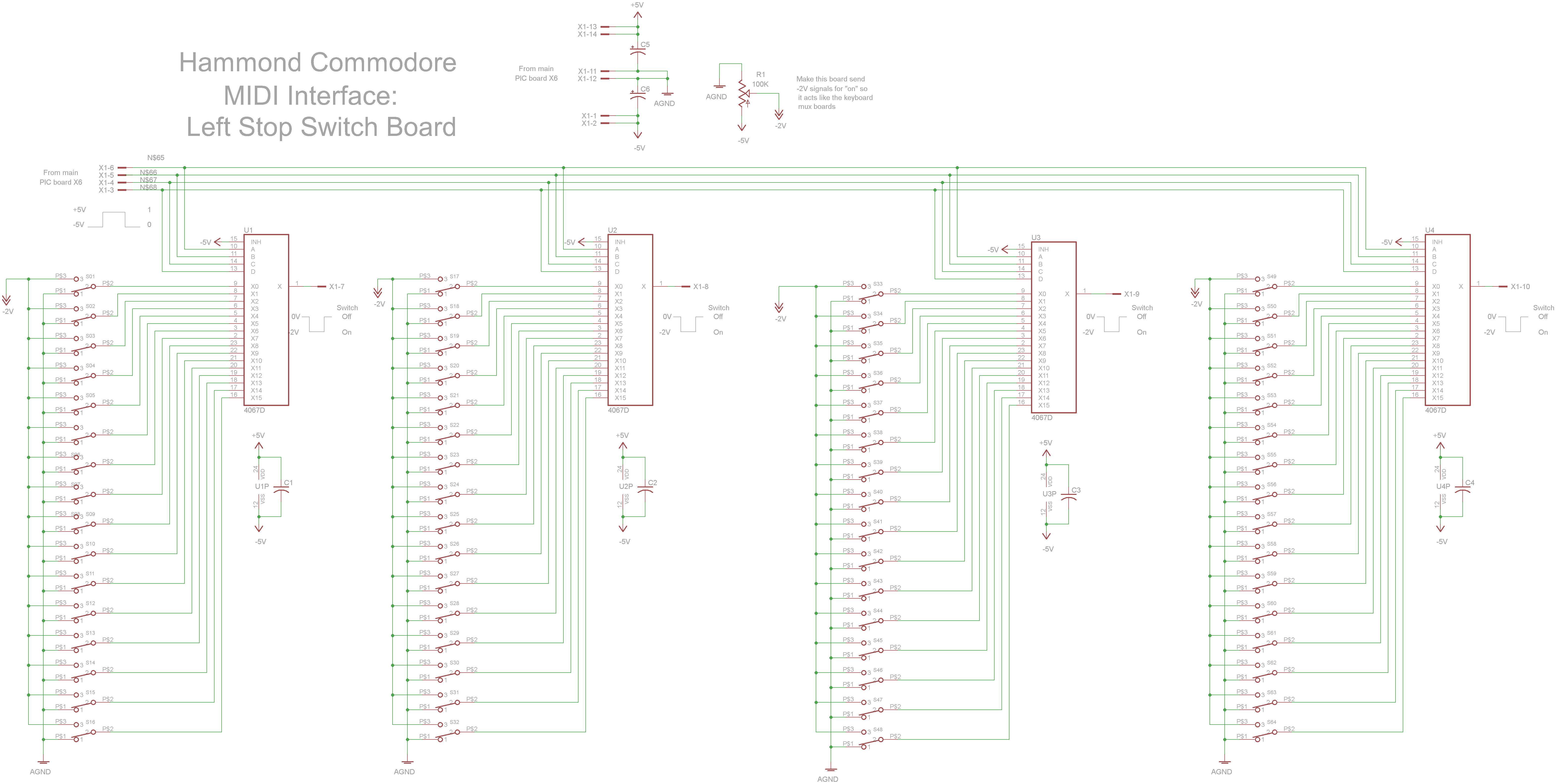 Hammond Commodore MIDI Interface circuit
