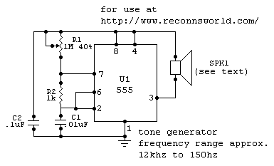 Tone Generator with 555 circuit