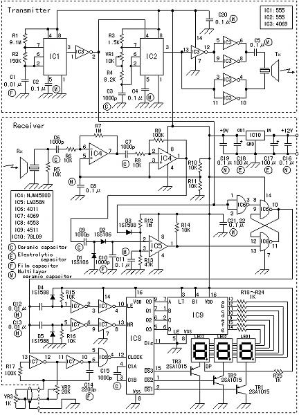 circuit for ultrasonic parking sensor circuit