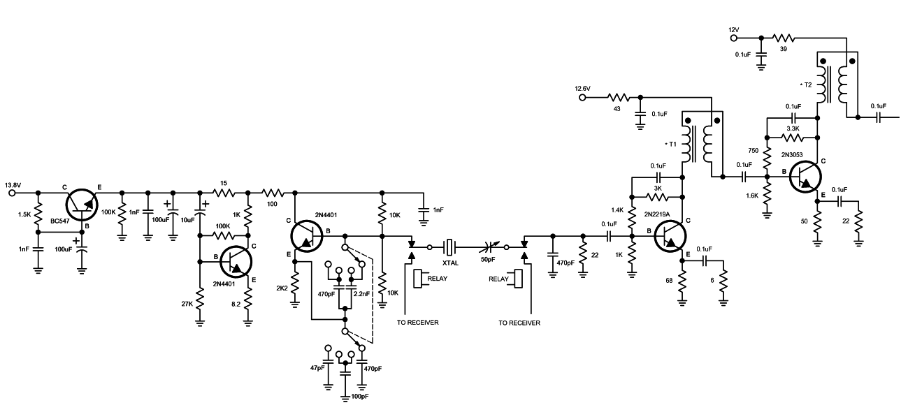 Deluxe Crystal Controlled Transmitter circuit