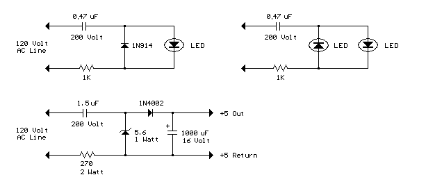 Power LEDs from Mains circuit