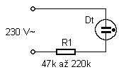 AC MAINS LED indicator schematic circuit