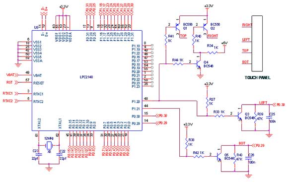interfacing touch panel with arm7 friendly circuit